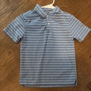 Nordstrom Blue Striped Kids Polo Shirt 7/8